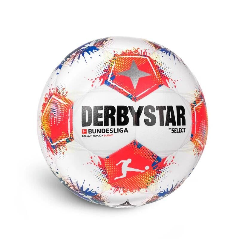 10er Ballpaket Derbystar Bundesliga Brillant Replica S-Light v25 Trainingsball weiß/rot/blau 4