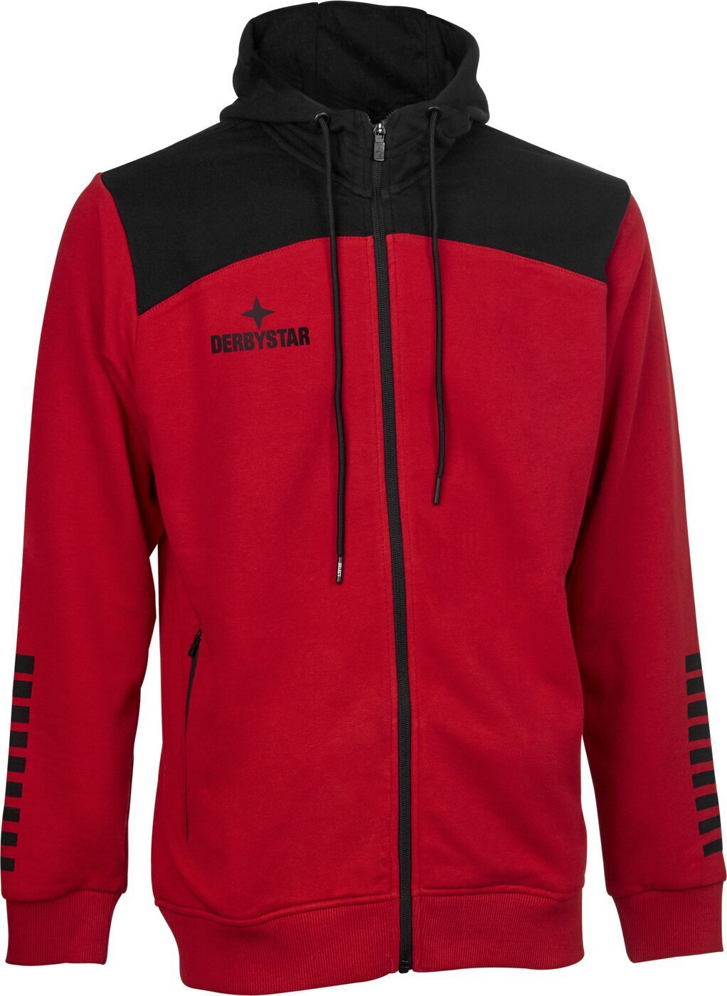 Derbystar Kapuzen-Sweatjacke Ultimo v23, rot schwarz, S Derbystar Kapuzen-Sweatjacke Ultimo v23, rot schwarz, S