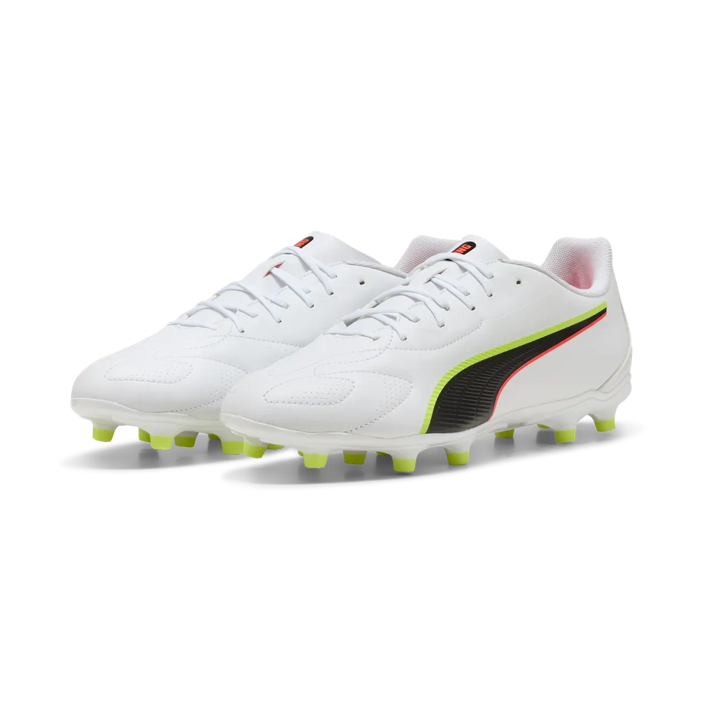Puma King 20 Play FG/AG Fussballschuhe weiß/schwarz/rot 45