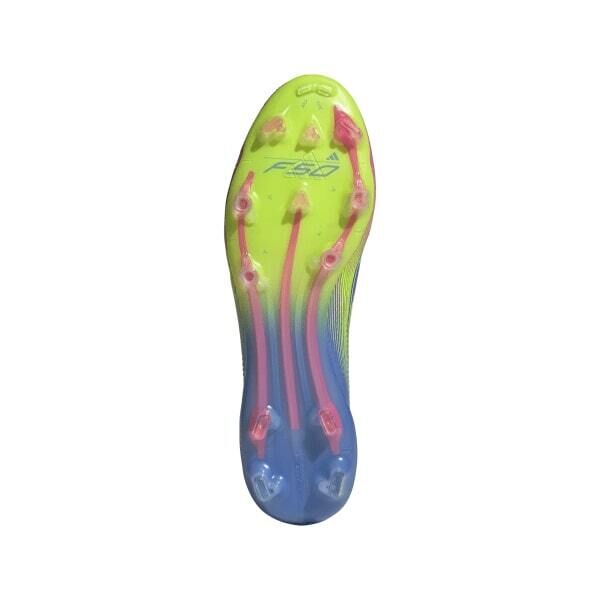 adidas F50 ELITE FG Fussballschuhe blau/gelb/pink 13 (48 2/3 EU)