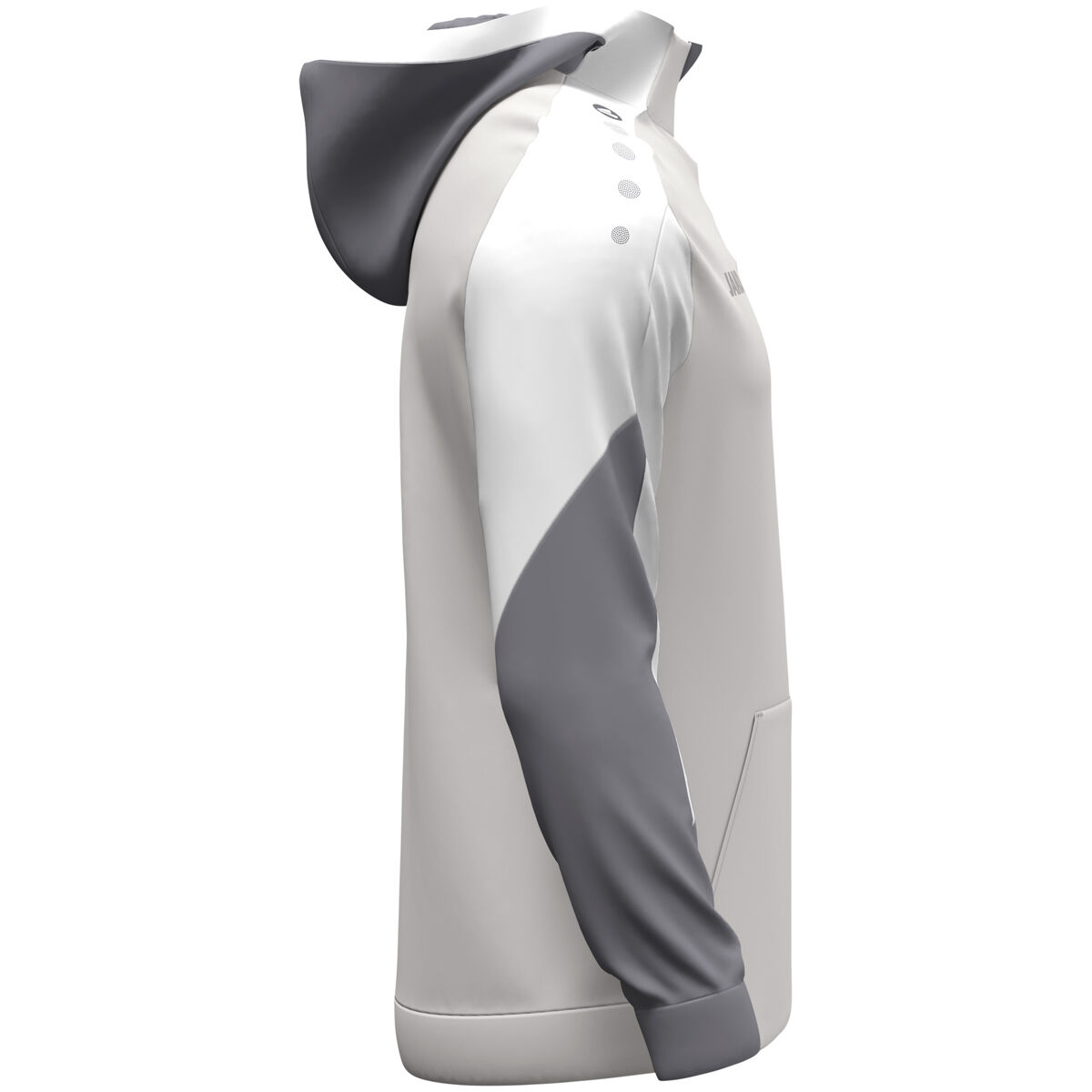 JAKO Zip Hoodie Dynamic hellgrau/weiß/grau 3XL