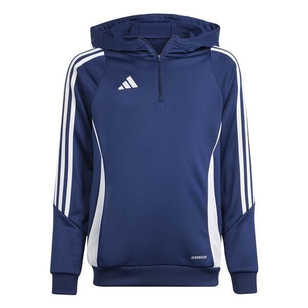 adidas Tiro 24 Half Zip Hoodie Kinder blau/weiß 128