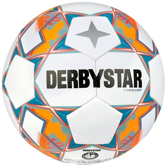 10er Ballpaket Derbystar FB Stratos TT v23 Trainingsball light 5 weiß/blau/orange