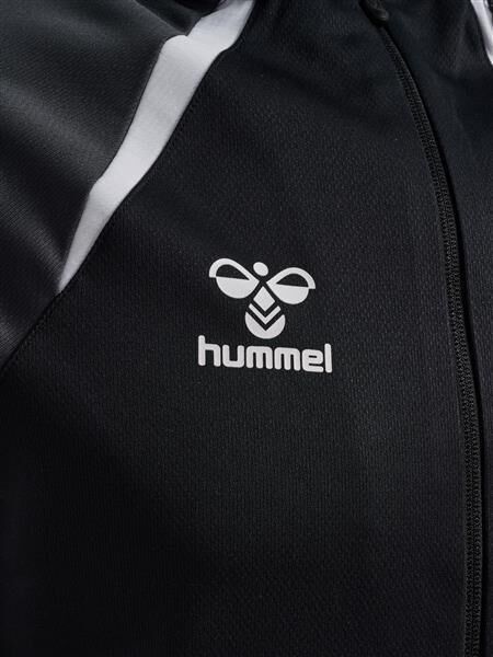 HUMMEL hmlLEAD 2.0 ZIP HOODIE - BLACK/ASPHALT - 2XL