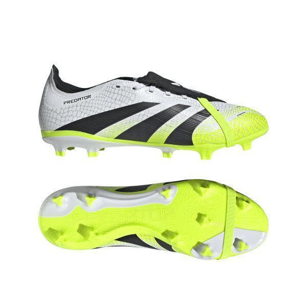 adidas Predator League FT MG/FG Fussballschuhe weiß/schwarz/gelb 13 (48 2/3 EU)