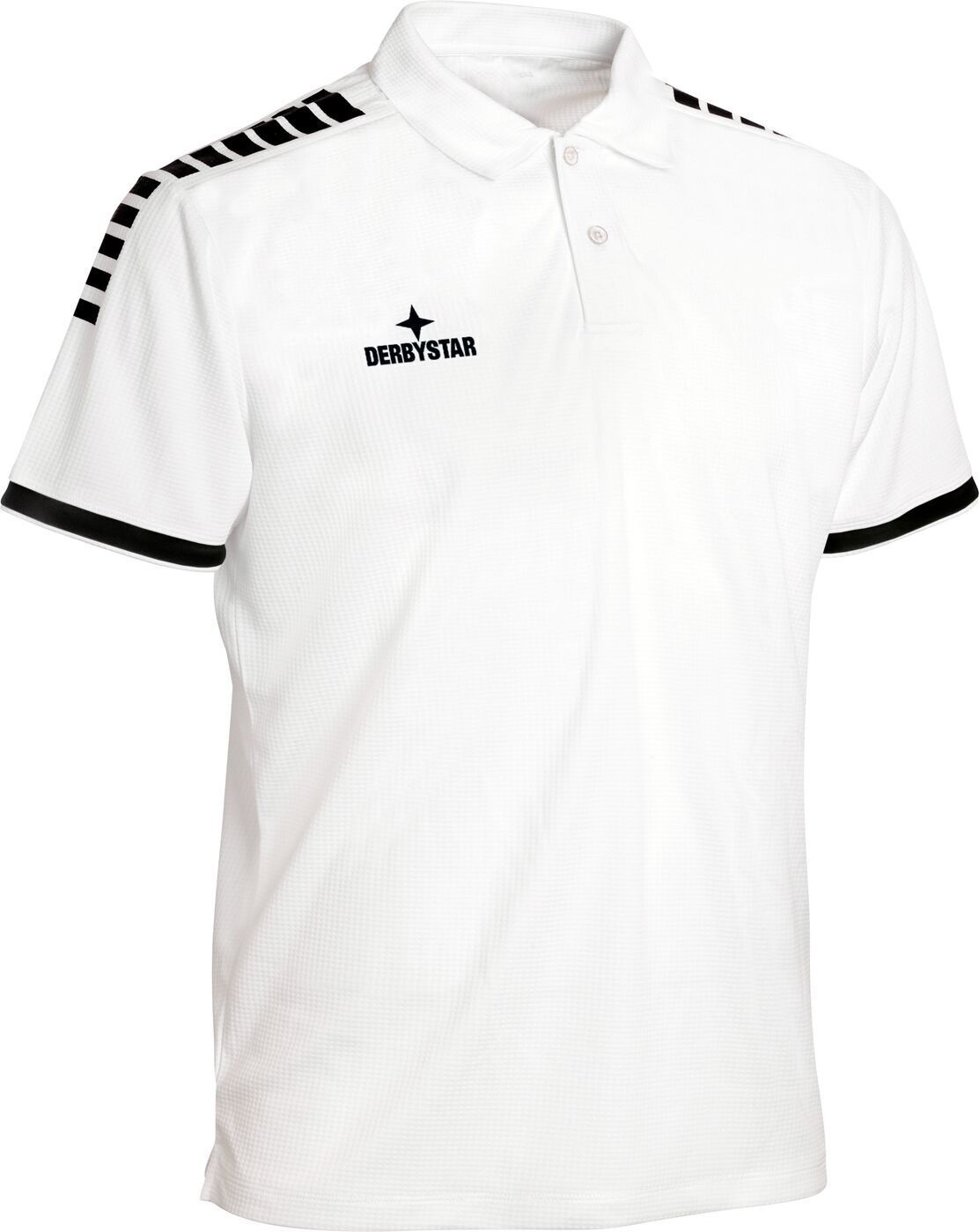 Derbystar Primo Polo-Shirt, weiss schwarz, 116/128 Derbystar Primo Polo-Shirt, weiss schwarz, 116/128