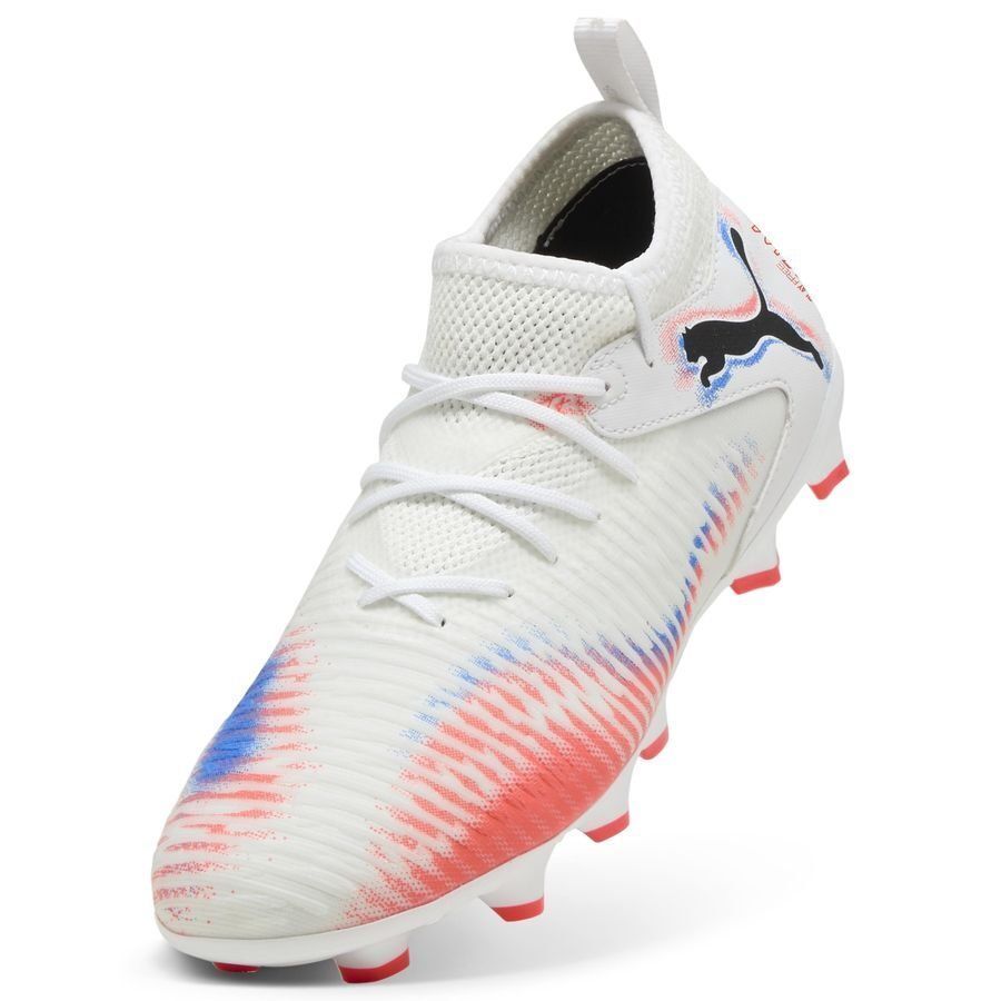 Puma Future 8 Match FG/AG Fussballschuhe Kinder white-puma black-glowing red 38,5