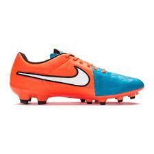 Junior Mercurial Tiempo Genio Leather FG neon orange/ blau-weiß 38,5 Junior Mercurial Tiempo Genio Leather FG neon orange/ blau-weiß 38,5