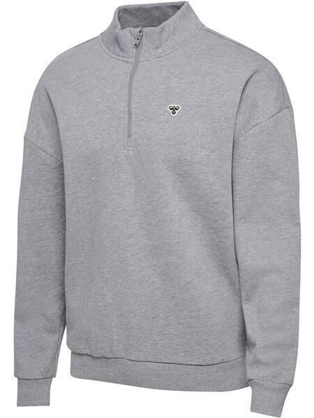 HUMMEL hmlLOOSE HALF ZIP  BEE - GREY MELANGE - 2XL HUMMEL hmlLOOSE HALF ZIP  BEE - GREY MELANGE - 2XL