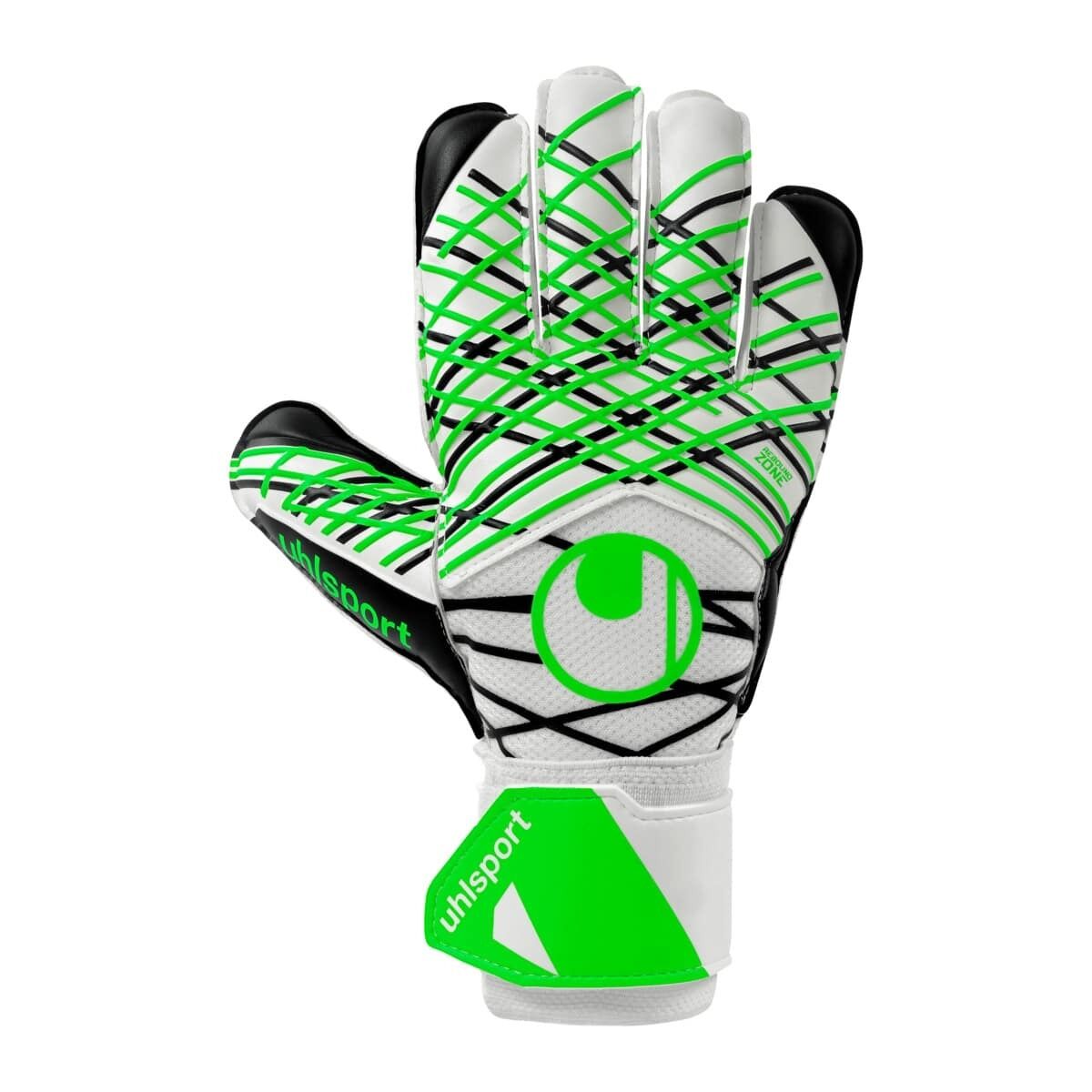 Uhlsport Soft Advanced Torwarthandschuhe weiß/schwarz/fluo grün 5,5