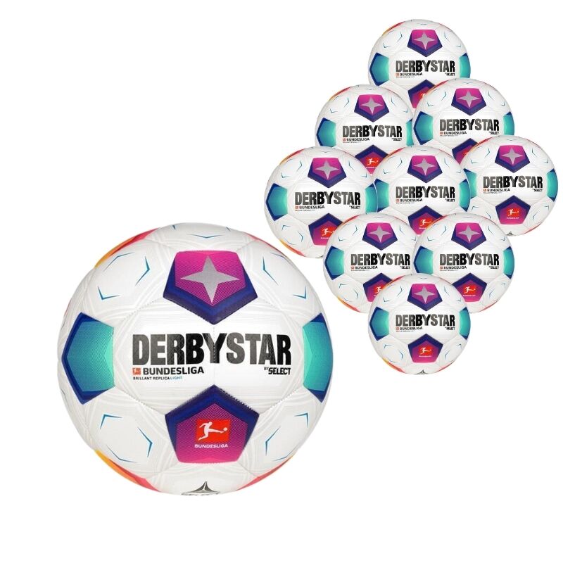 10er Ballpaket Derbystar Bundesliga Brillant Replica light v23 weiß/bunt 4