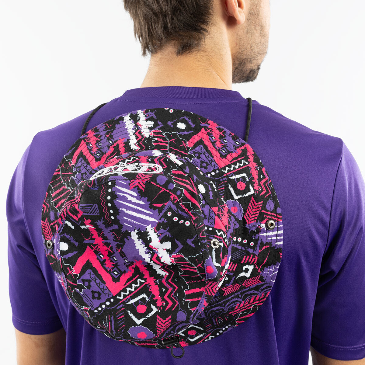 Jako Malle Fischerhut Tropicana weiß/pink/lila/schwarz uni