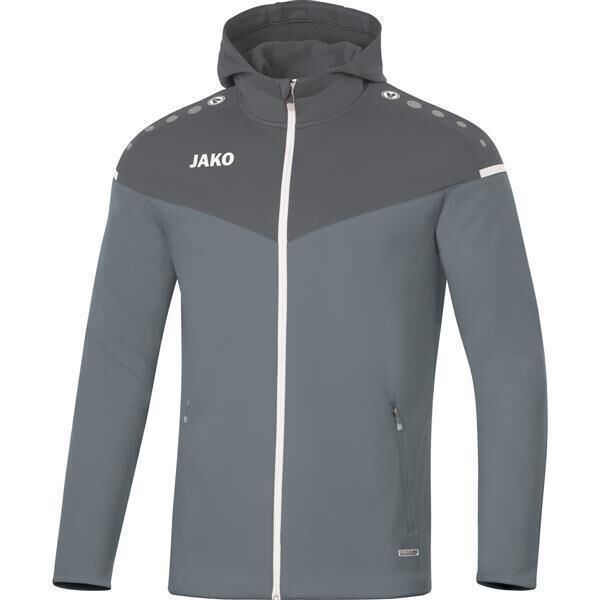 JAKO Kapuzenjacke Champ 2.0 L Steingrau/Anthra Light JAKO Kapuzenjacke Champ 2.0 L Steingrau/Anthra Light