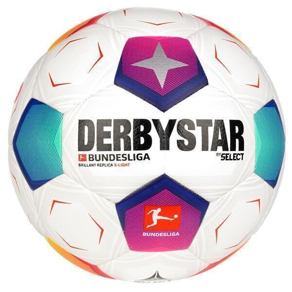 10er Ballpaket Derbystar Bundesliga Brillant Replica s-light v23 Trainingsball weiß/bunt 4